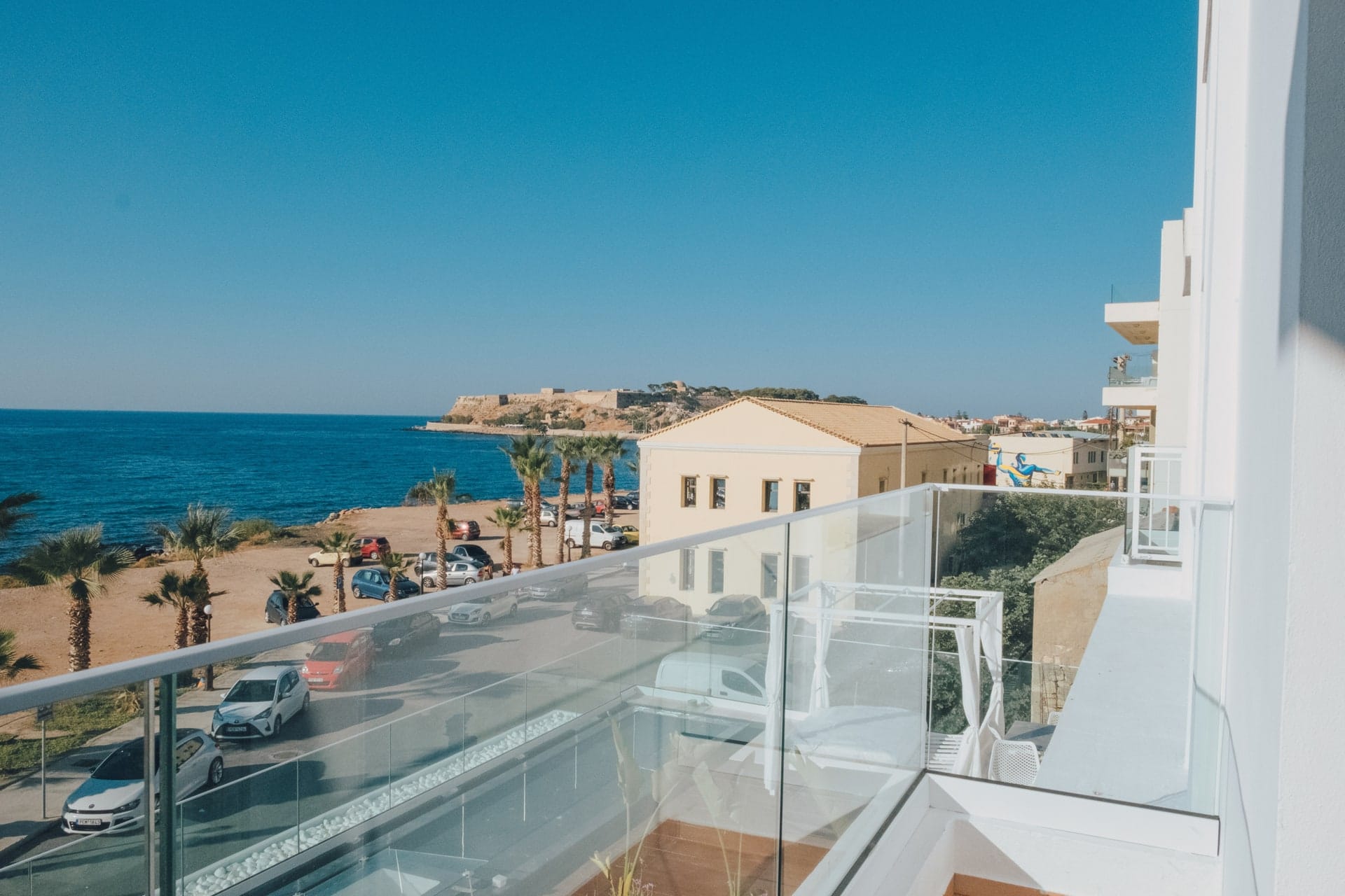 View along the coast from the balcony